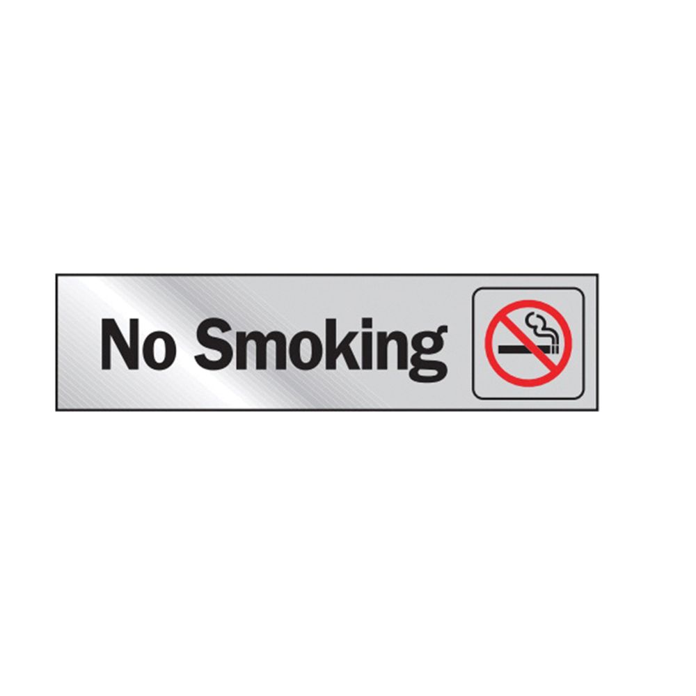 Hy-Ko Products 2 in. x 8 in. Vinyl No Smoking Graphic Sign