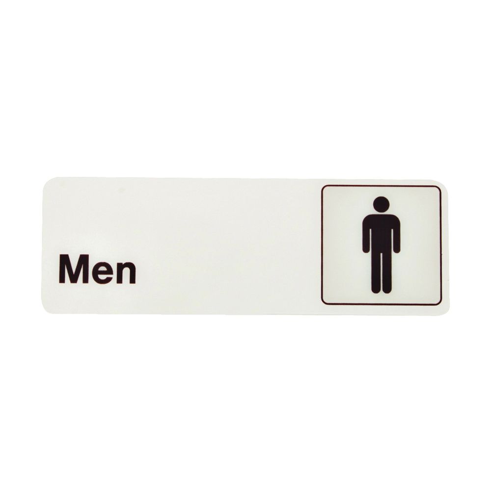Hy-Ko Products 3 in. x 9 in. Plastic Men Graphic Sign