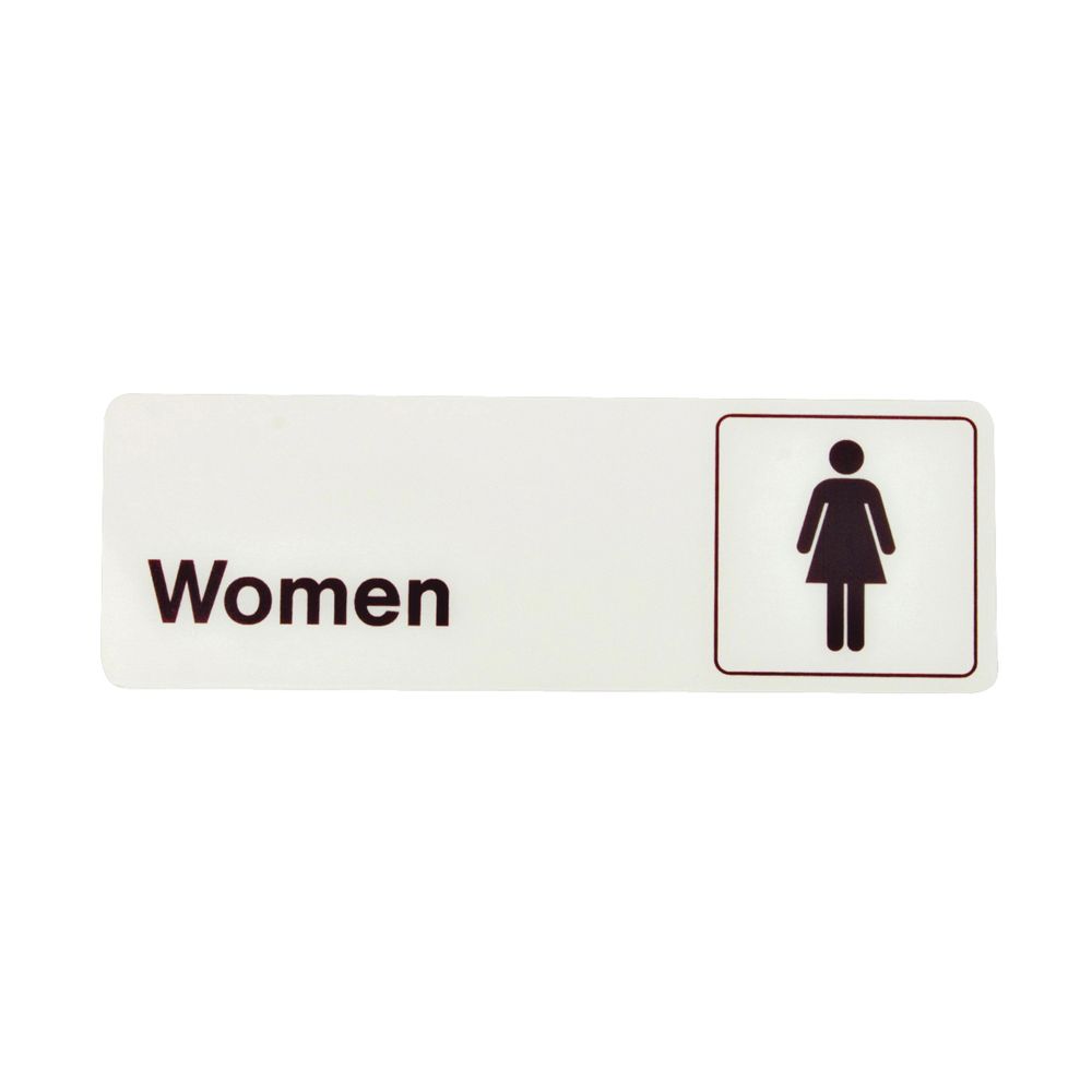 Hy-Ko Products 3 in. x 9 in. Plastic Women Graphic Sign