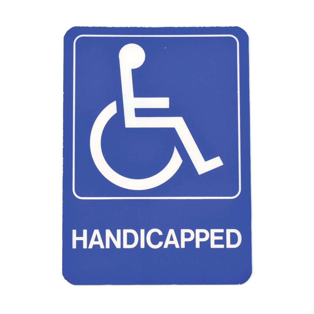 Hy-Ko Products 5 in. x 7 in. Plastic Handicapped Graphic Sign