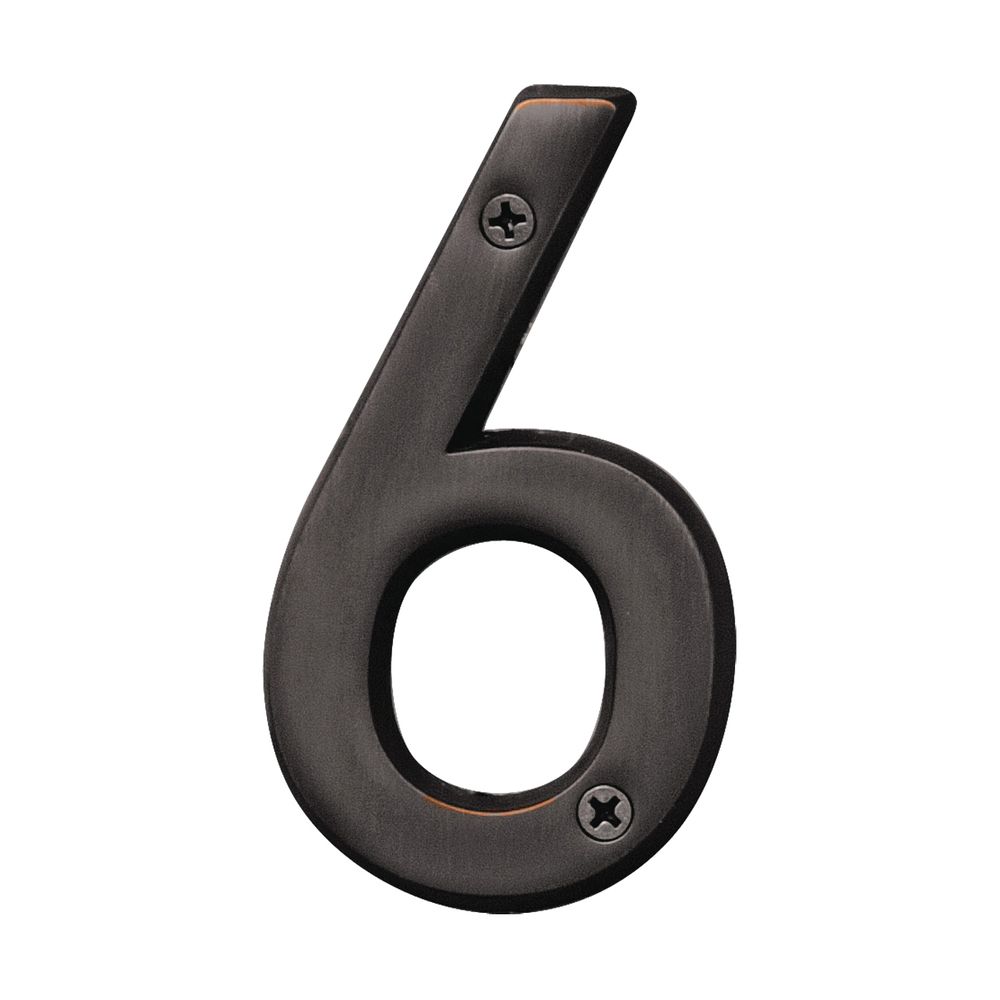 Hy-Ko Products 4 in. Solid Brass House Number 6