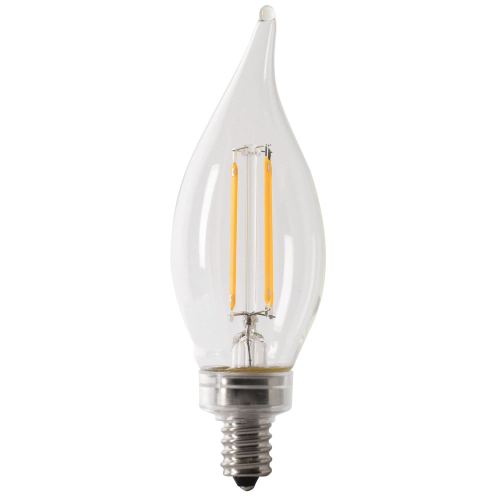 Feit Electric 60W Equivalent Dimmable Flame Tip Candelabra LED Bulb