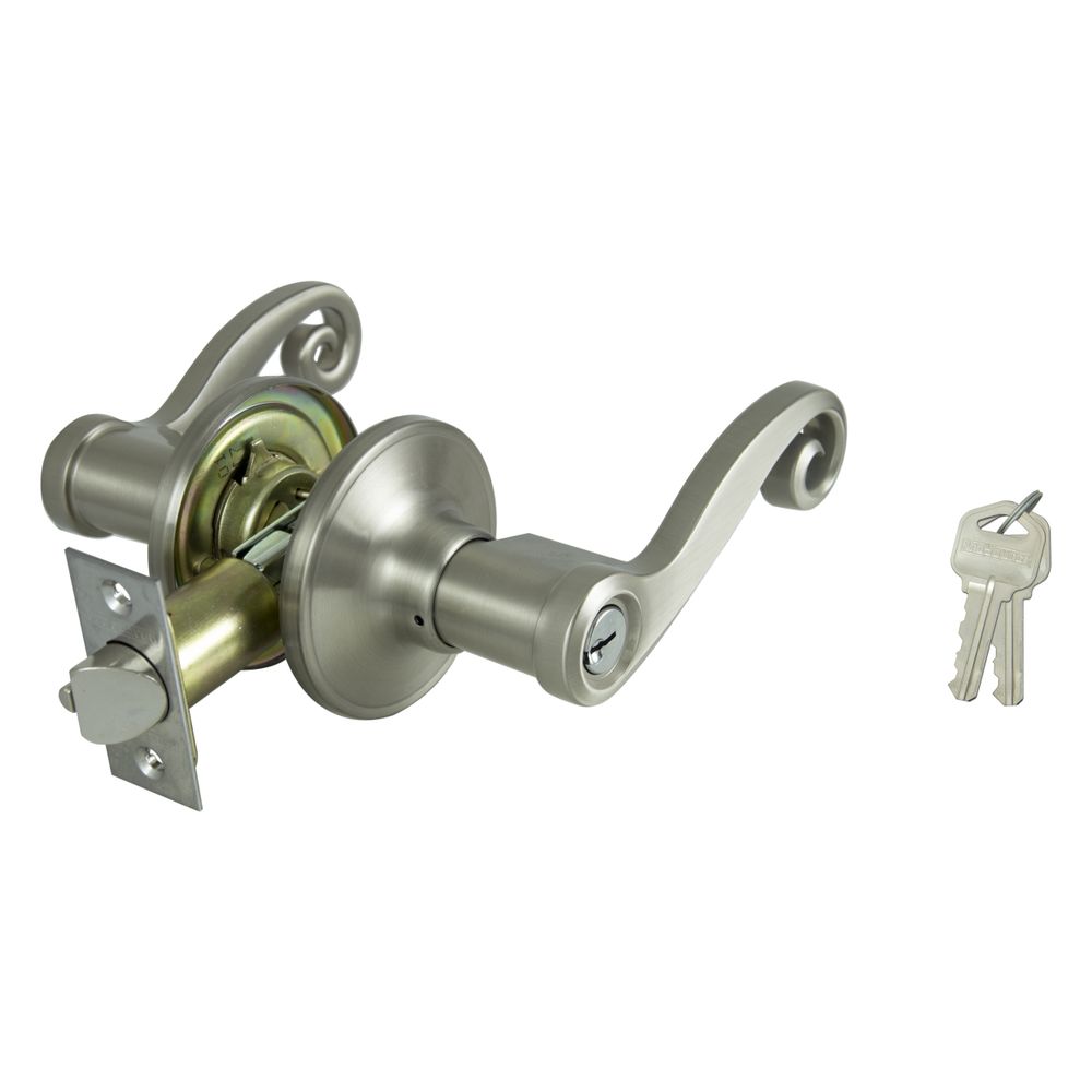 ProSource Satin Nickel Reversible Entry Leverset