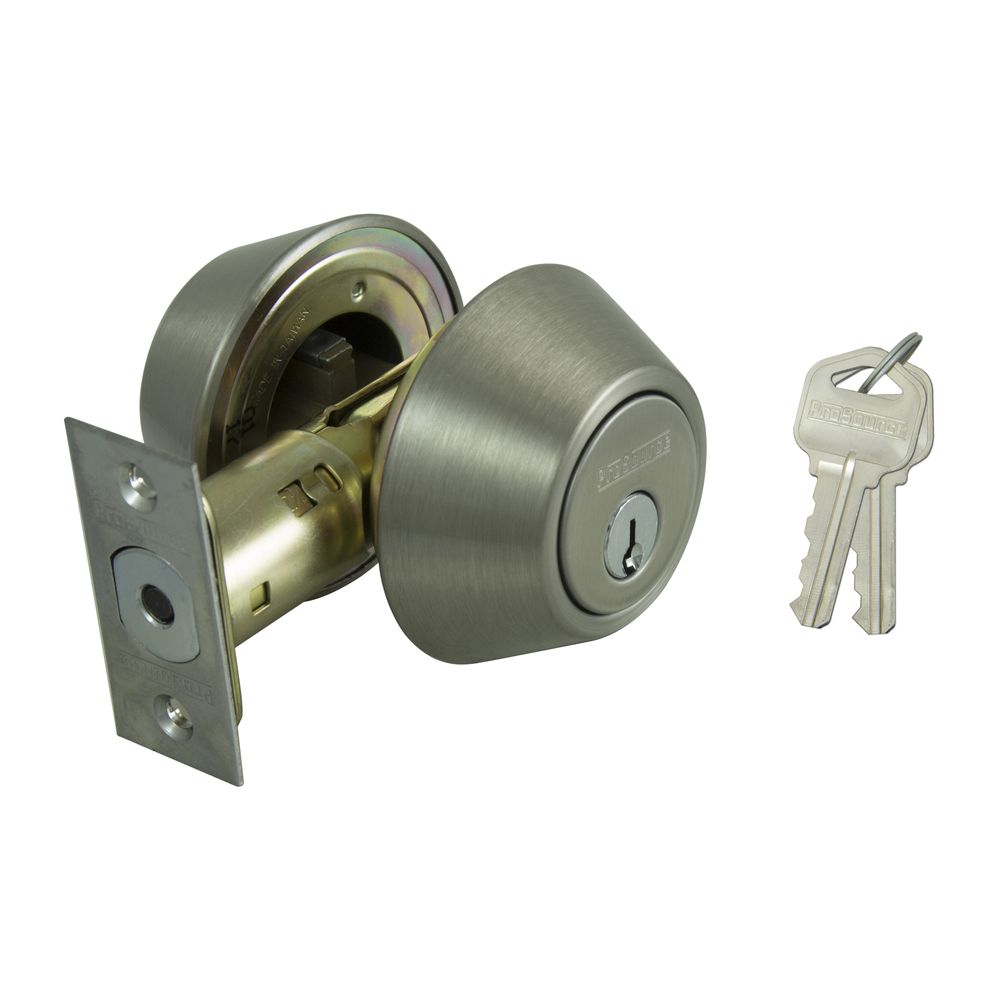 Prosource Double Cylinder 6-Way Satin Nickel Deadbolt