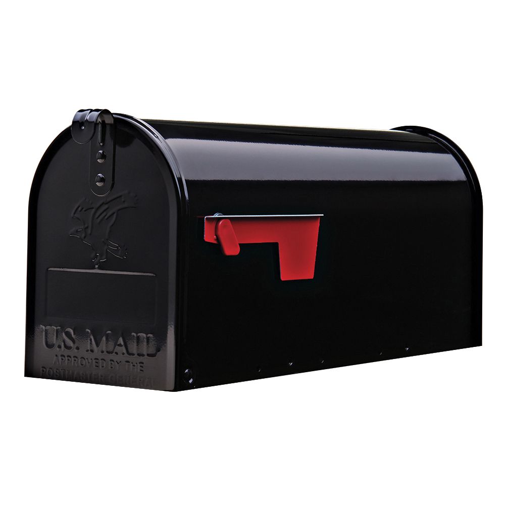 Solar Group Elite Galvanized Steel Black Medium Mailbox
