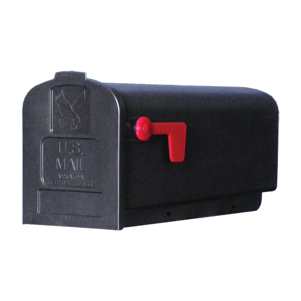 Solar Group Parson Medium Black Plastic Rural Mailbox