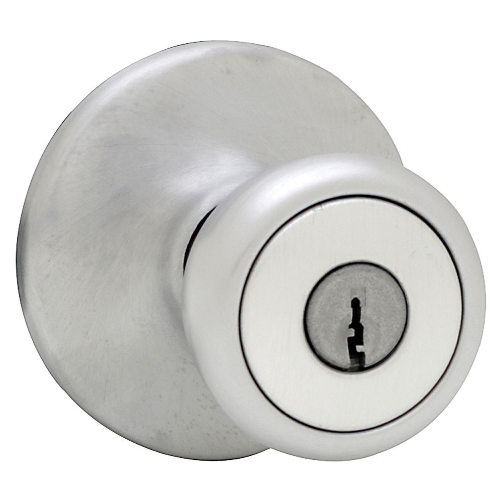 Kwikset Mobile Home Entry Knob, Satin Chrome