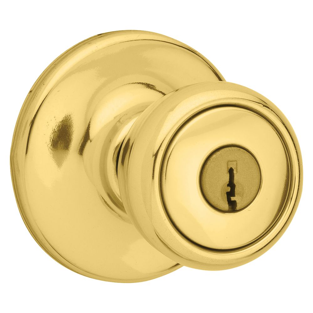 Kwikset Mobile Home Entry Knob, Polished Brass