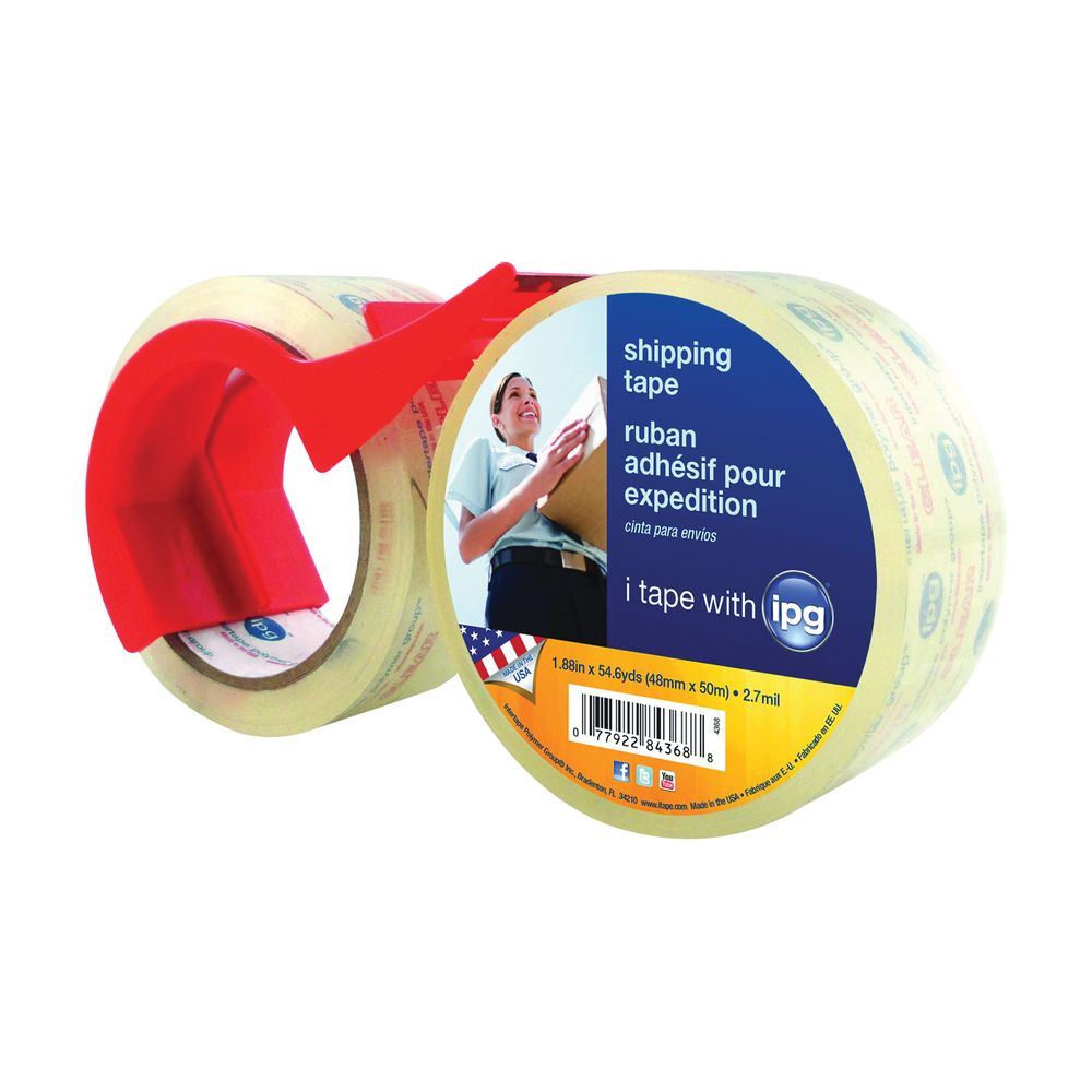 IPG 1-7/8 in. x 54.6 yd. Clear Carton Sealing Tape