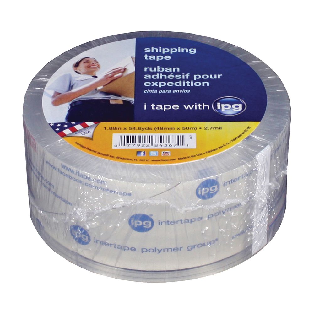 IPG 1-7/8 in. x 54.6 yd. Clear Carton Sealing Tape