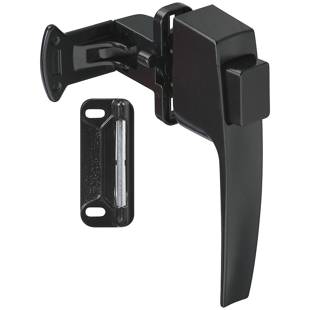 National Hardware 1-3/4 in. Black Pushbutton Latch