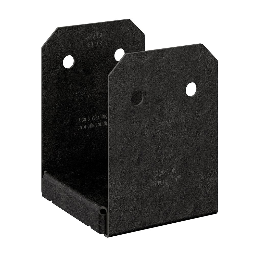 Simpson Strong-Tie 6 in. x 6 in. ZMAX Black Adjustable Post Base
