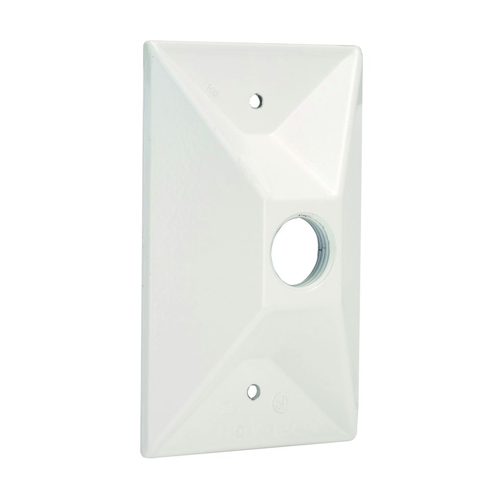 Hubbell 1/2 in. 1-Outlet Cluster Cover White