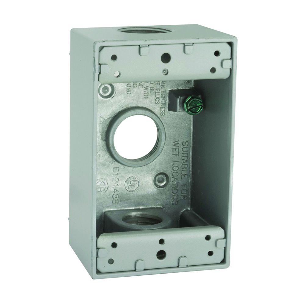 Hubbell 1-Gang 3/4 in. Aluminum Outlet Box