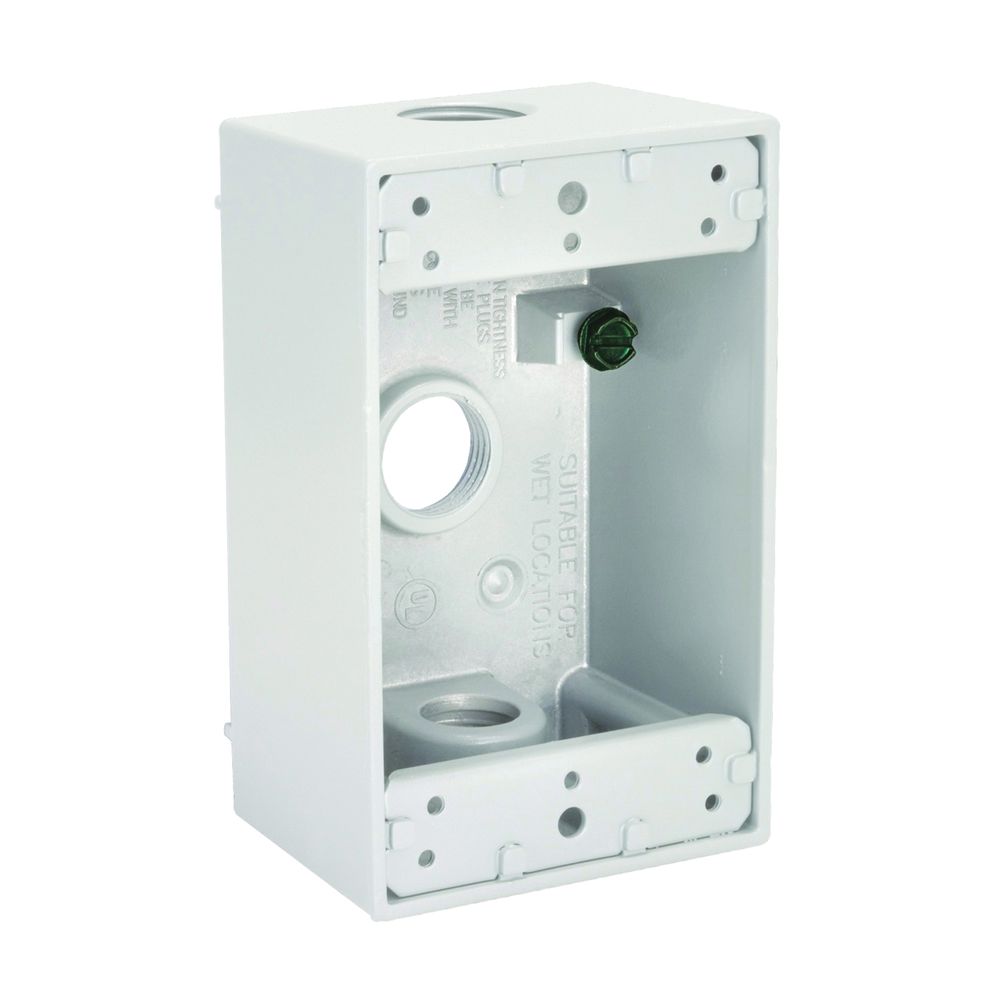 Hubbell 1-Gang 18.3 cu. in. Aluminum Weatherproof Outlet Box
