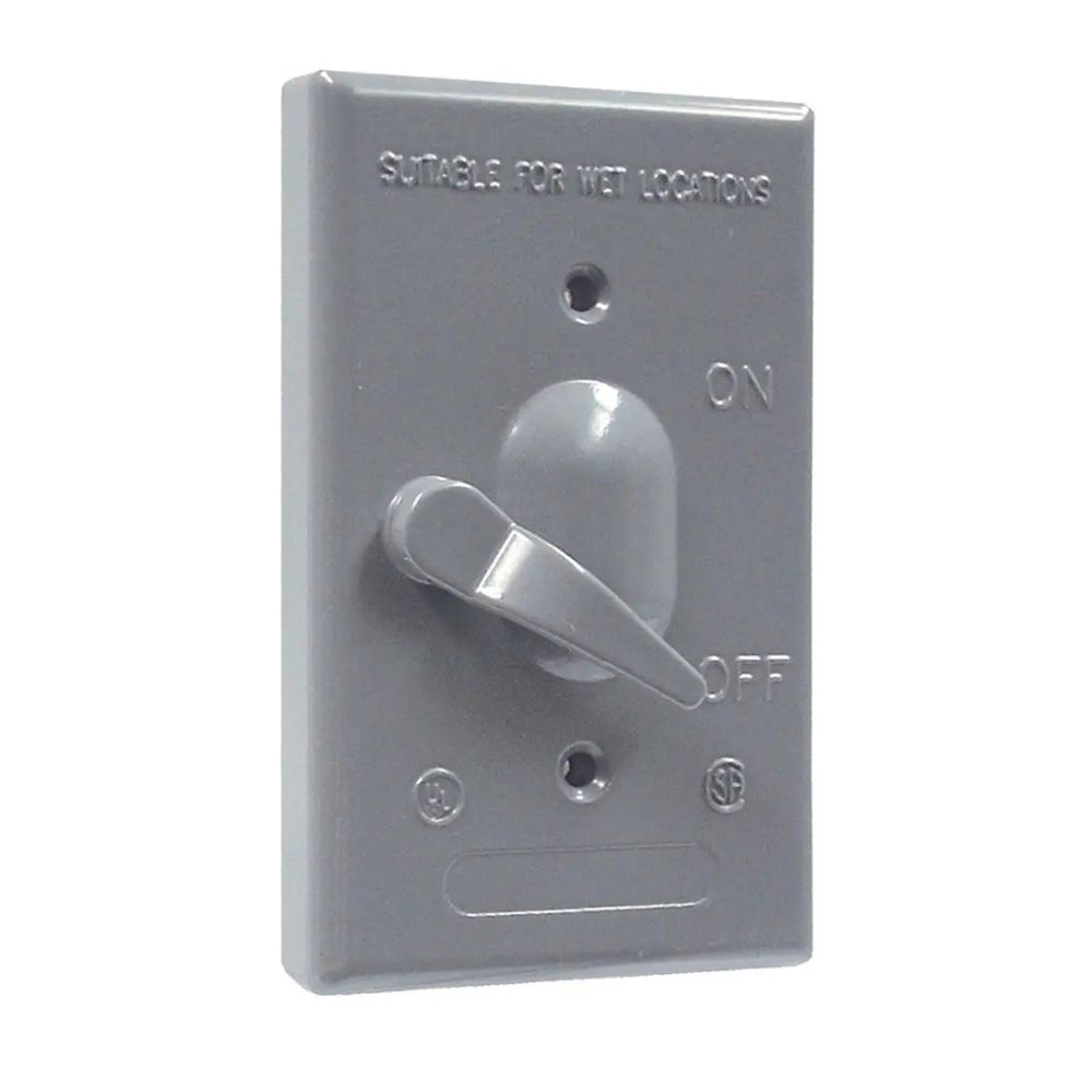 Hubbell 1-Gang Vertical Switch with Cover