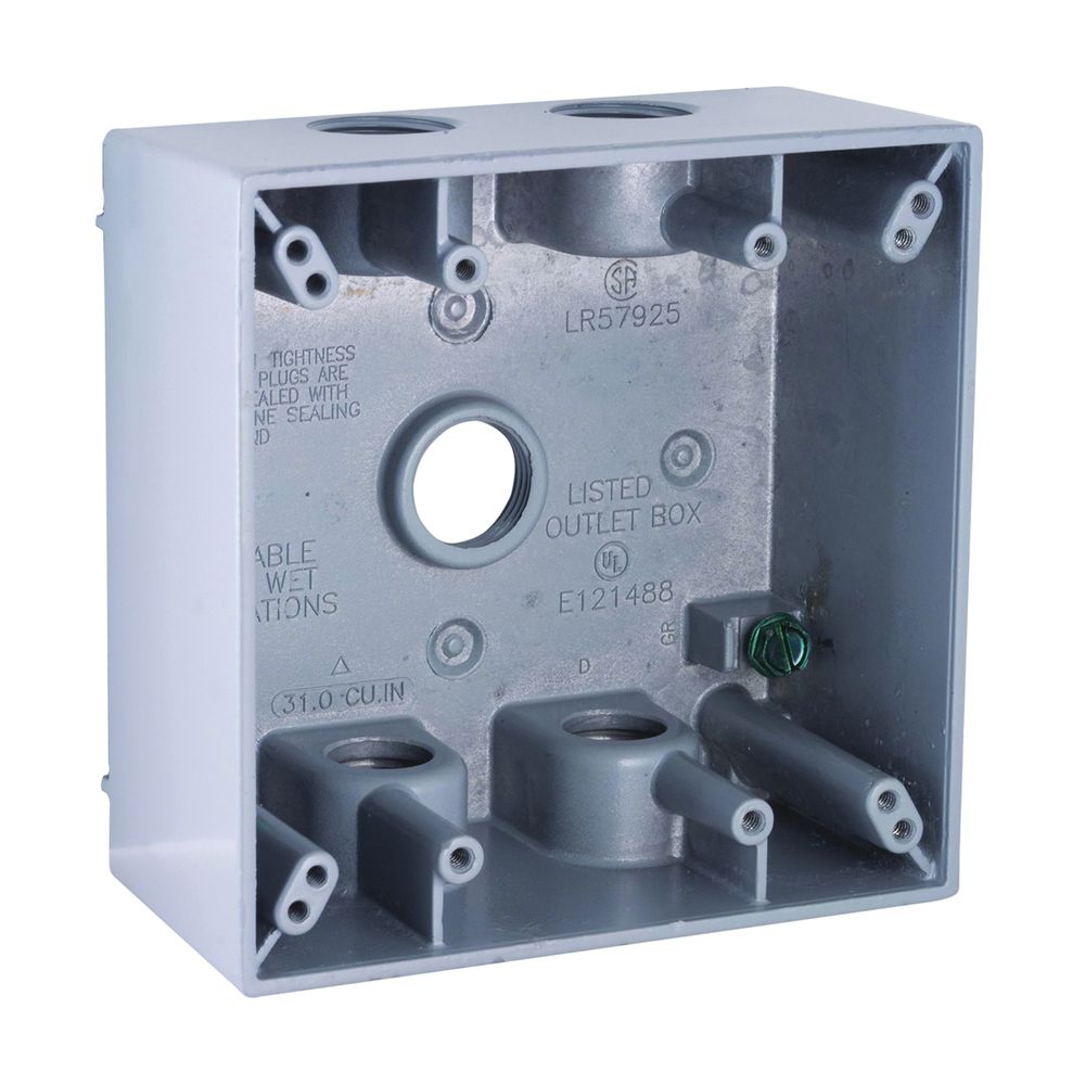 Hubbell 2-Gang 31 cu. in. 5-Outlet Weatherproof Box