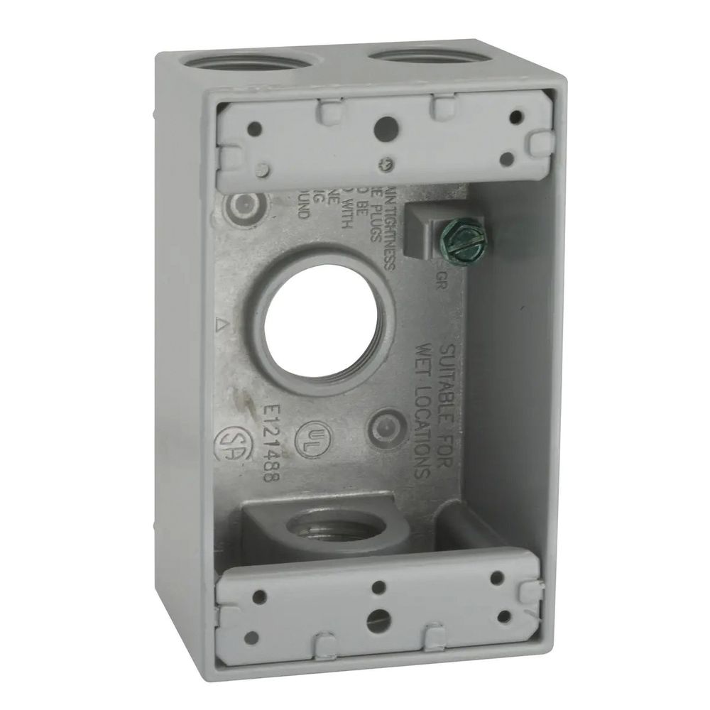 Hubbell 1-Gang 16.5 cu. in. Aluminum Weatherproof Outlet Box