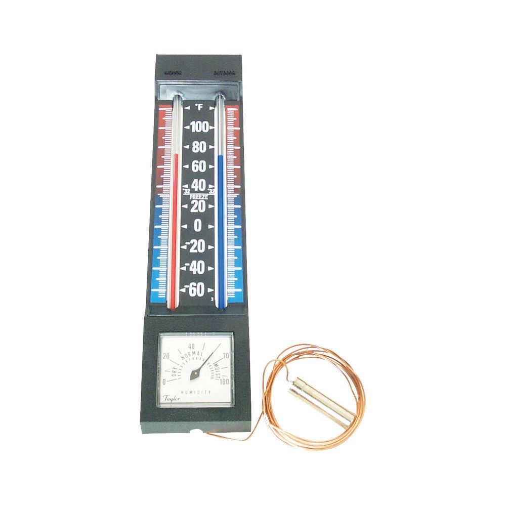 Taylor Woodcrest Indoor and Outdoor Thermometer with Hygrometer