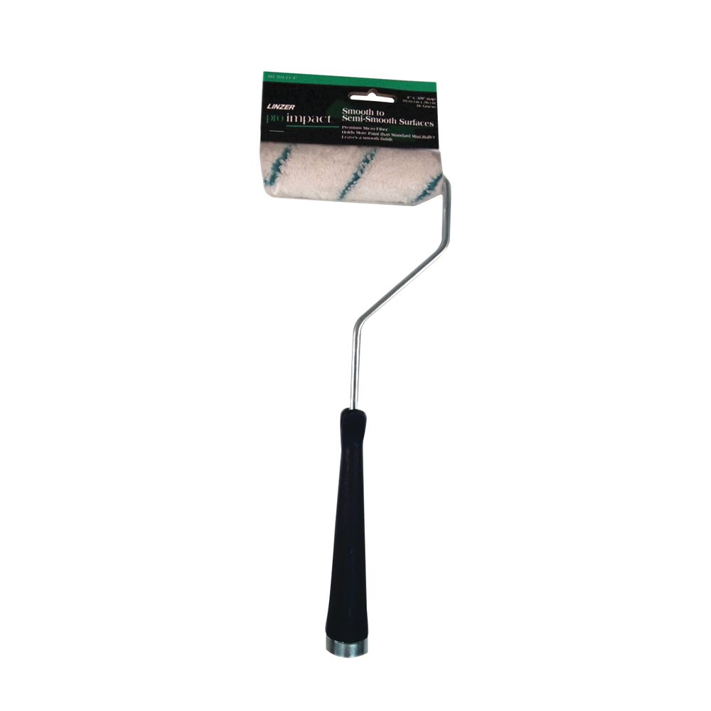 Linzer 4 in. x 3/8 in. Microfiber Roller Cover and Frame