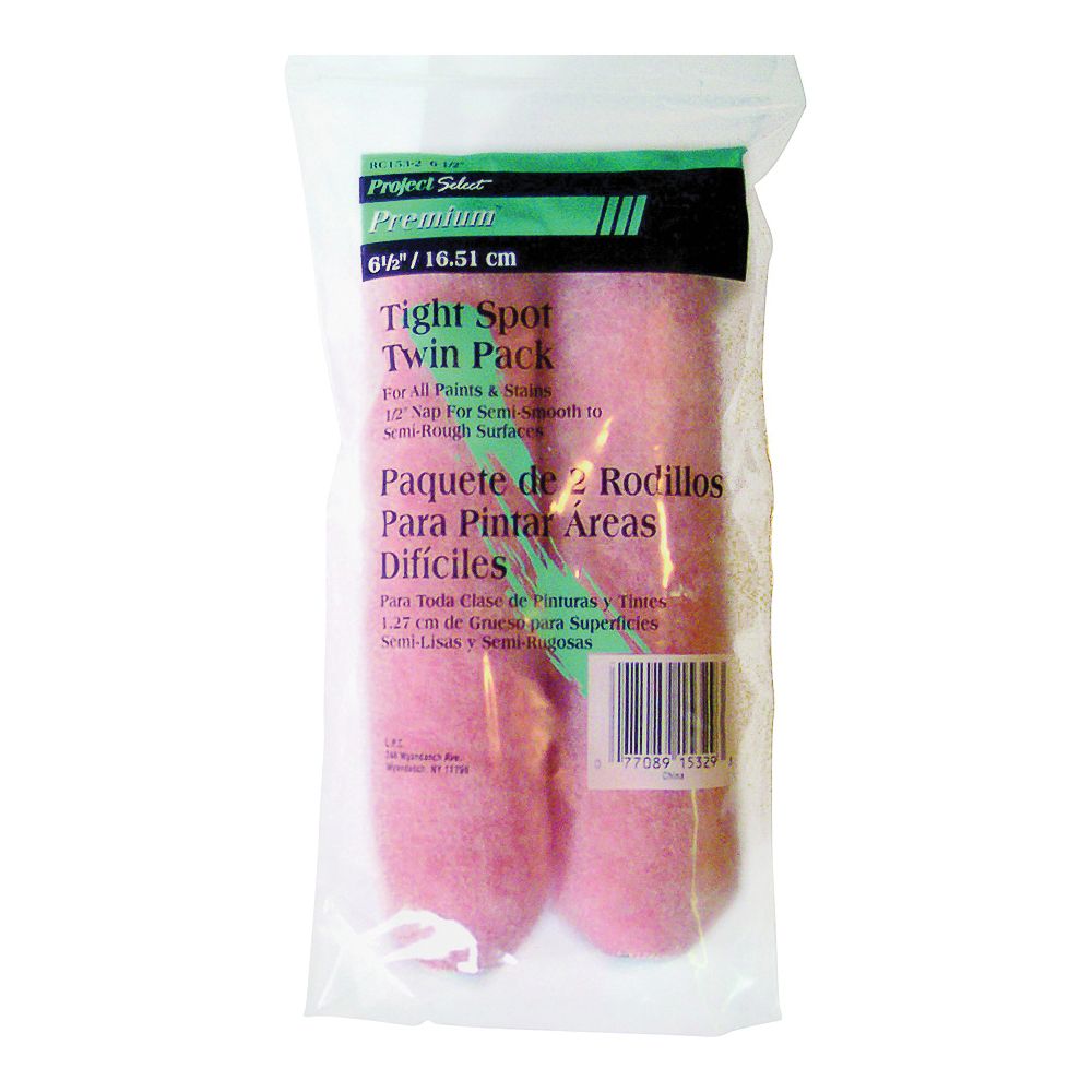 Linzer 6-1/2 in. x 3/8 in. Polyester Roller Cover, 2-Pack