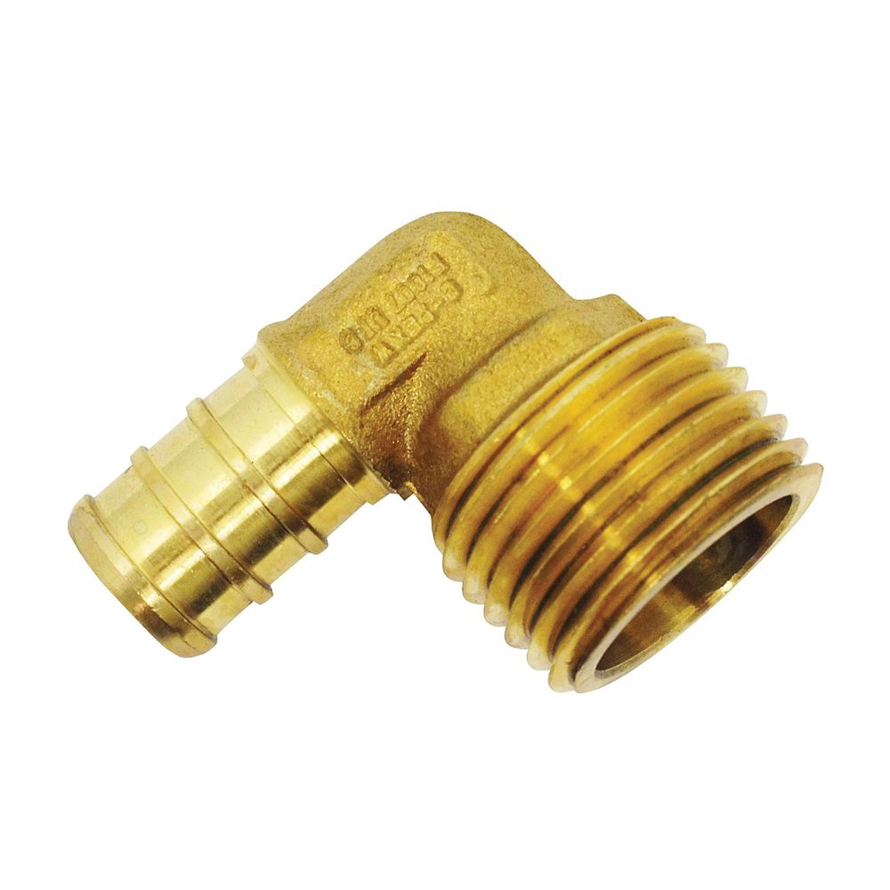Apollo 1/2 in. Barb x Male Pipe Thread Brass Pipe Elbow