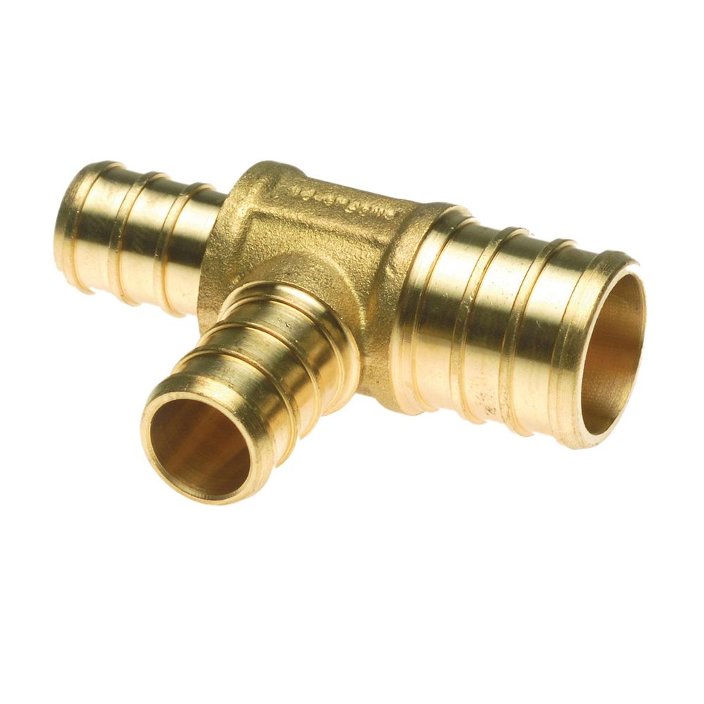 Apollo 3/4 in. x 1/2 in. x 1/2 in. Brass PEX Tube Tee
