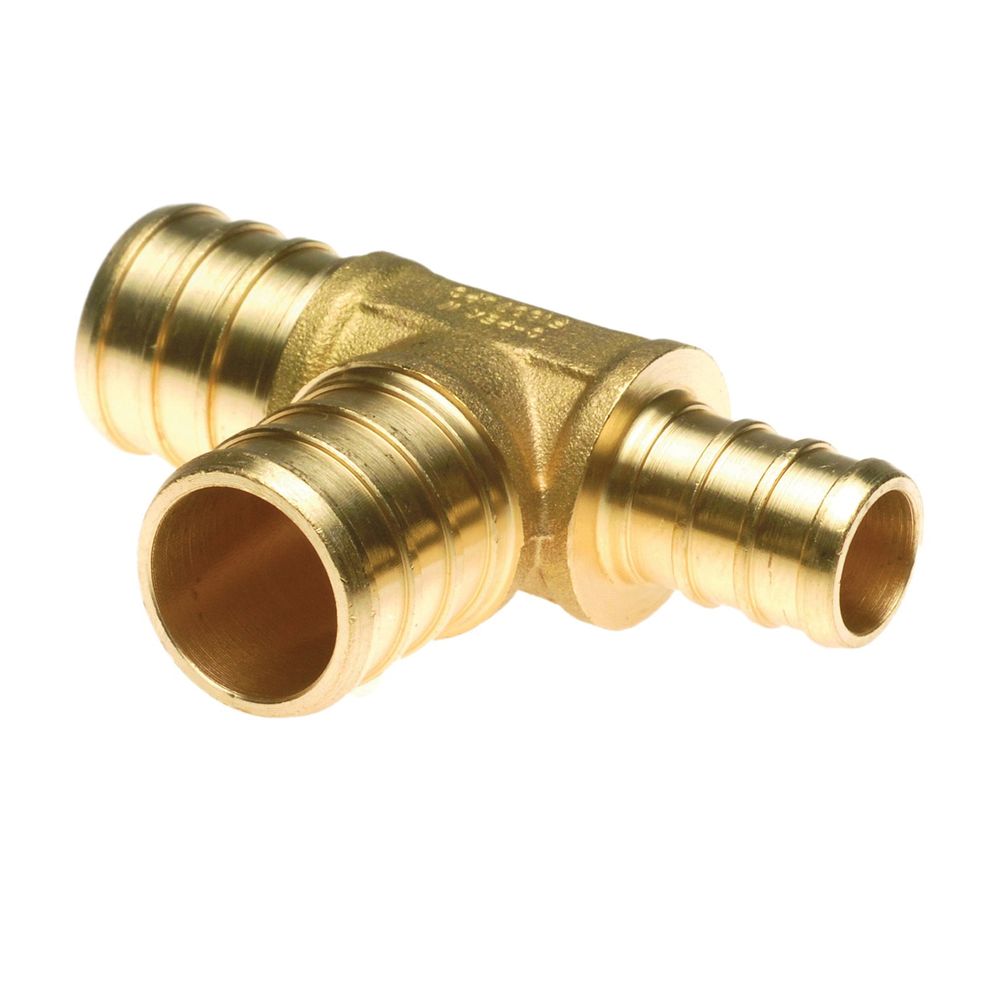 Apollo 3/4 in. x 1/2 in. x 3/4 in. Brass PEX Tube Tee