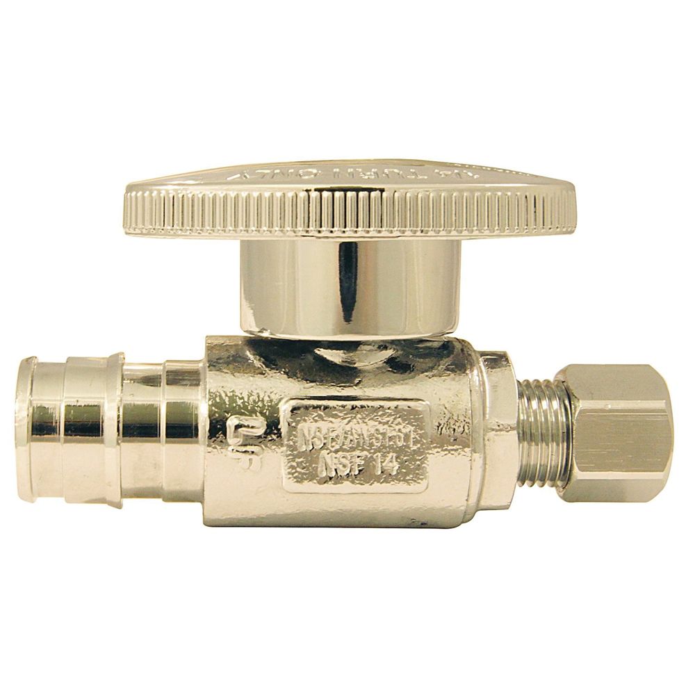 Apollo 1/2 in. Expansion PEX x 1/4 in. Compression Straight Stop Valve
