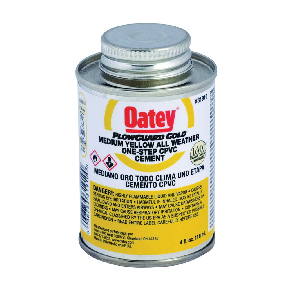 Oatey 4 oz. FlowGuard Gold 1-Step All Weather Fast Set Chlorinated Polyvinyl Chloride Cement