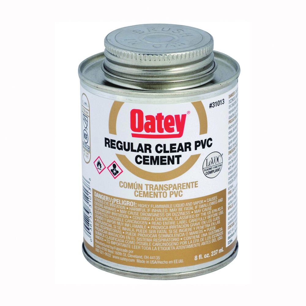 Oatey 4 oz. Regular-Bodied Fast Set Clear PVC Cement