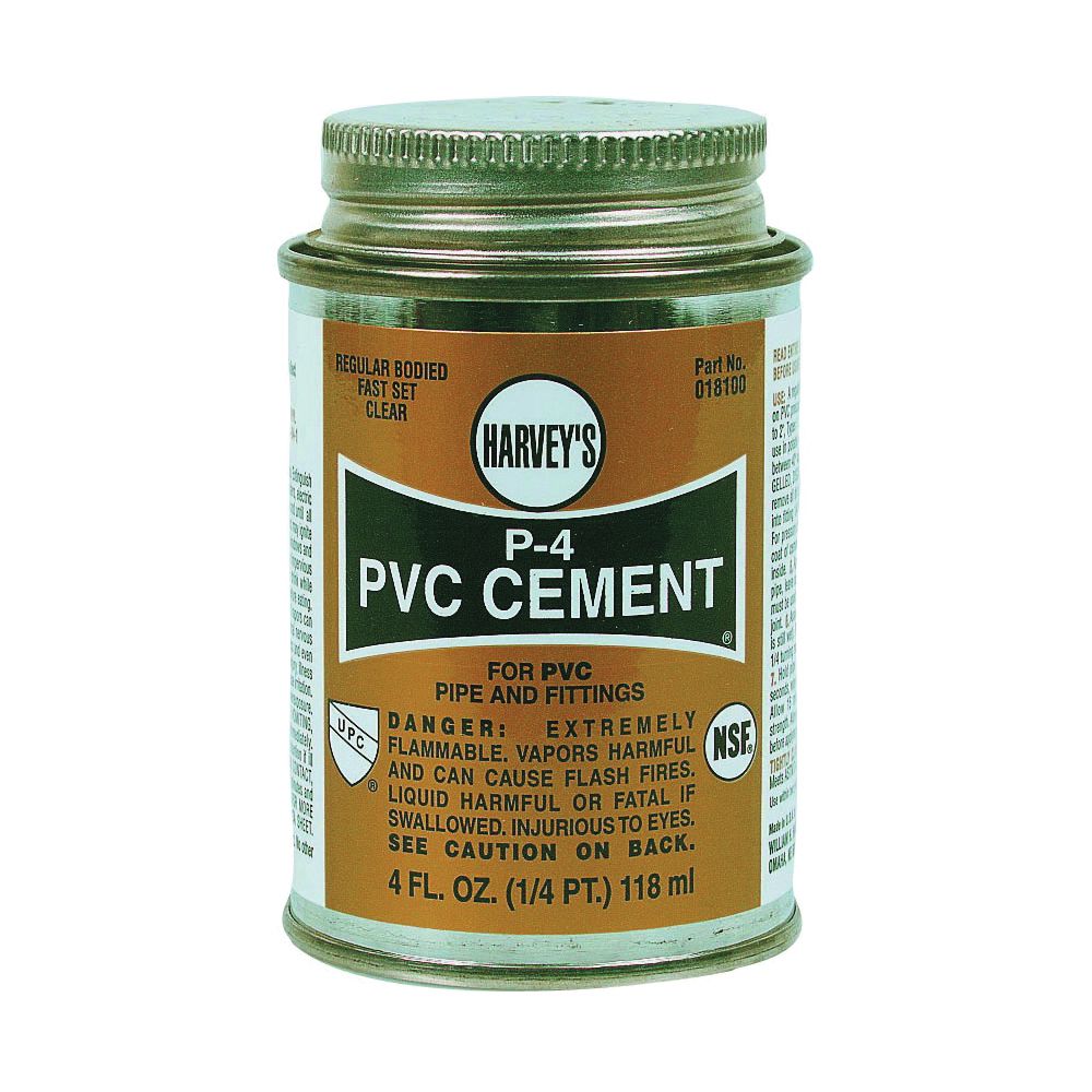 Harvey 4 oz. Regular-Bodied Fast Set PVC Cement