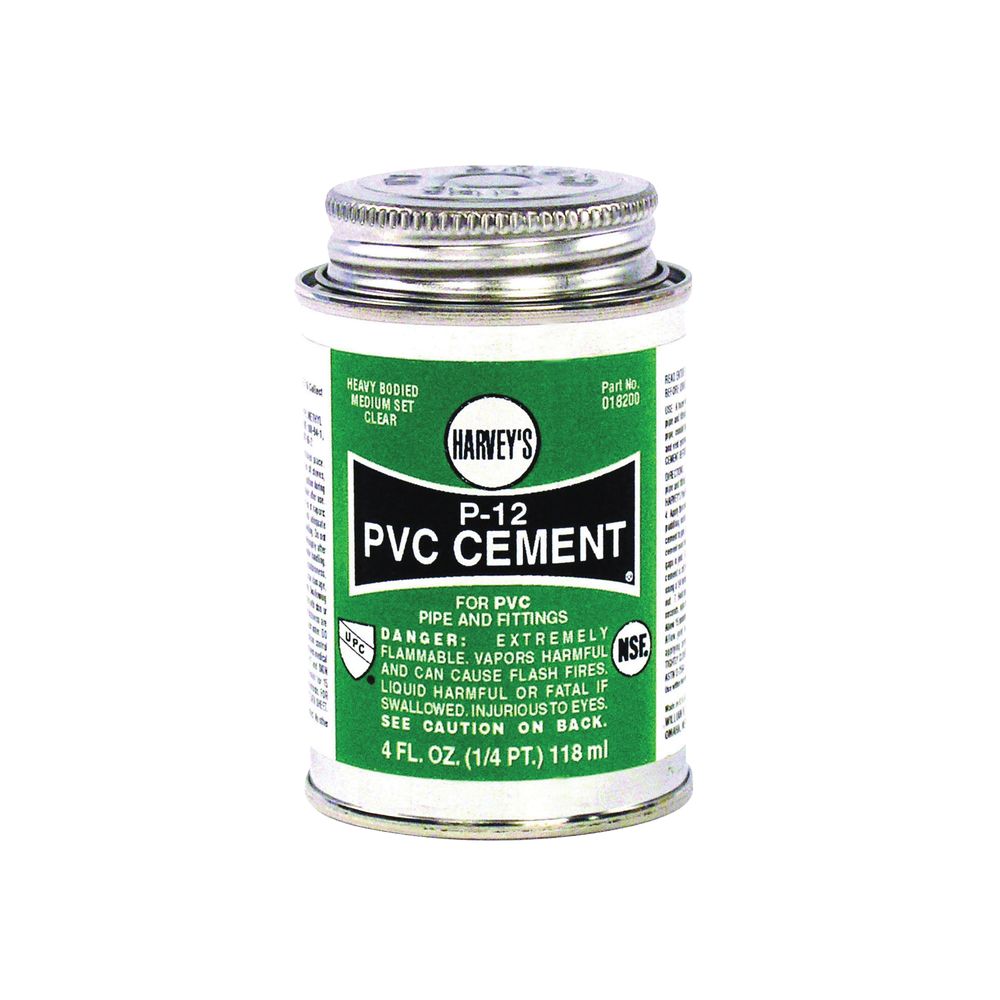 Harvey 4 oz. Heavy-Bodied Clear PVC Cement