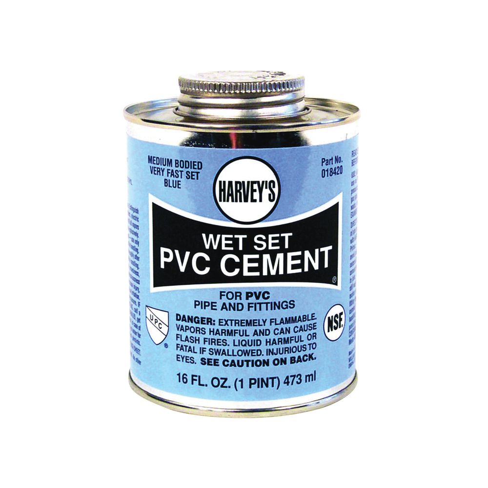 Harvey 16 oz. Medium-Bodied Blue Wet Set PVC Cement