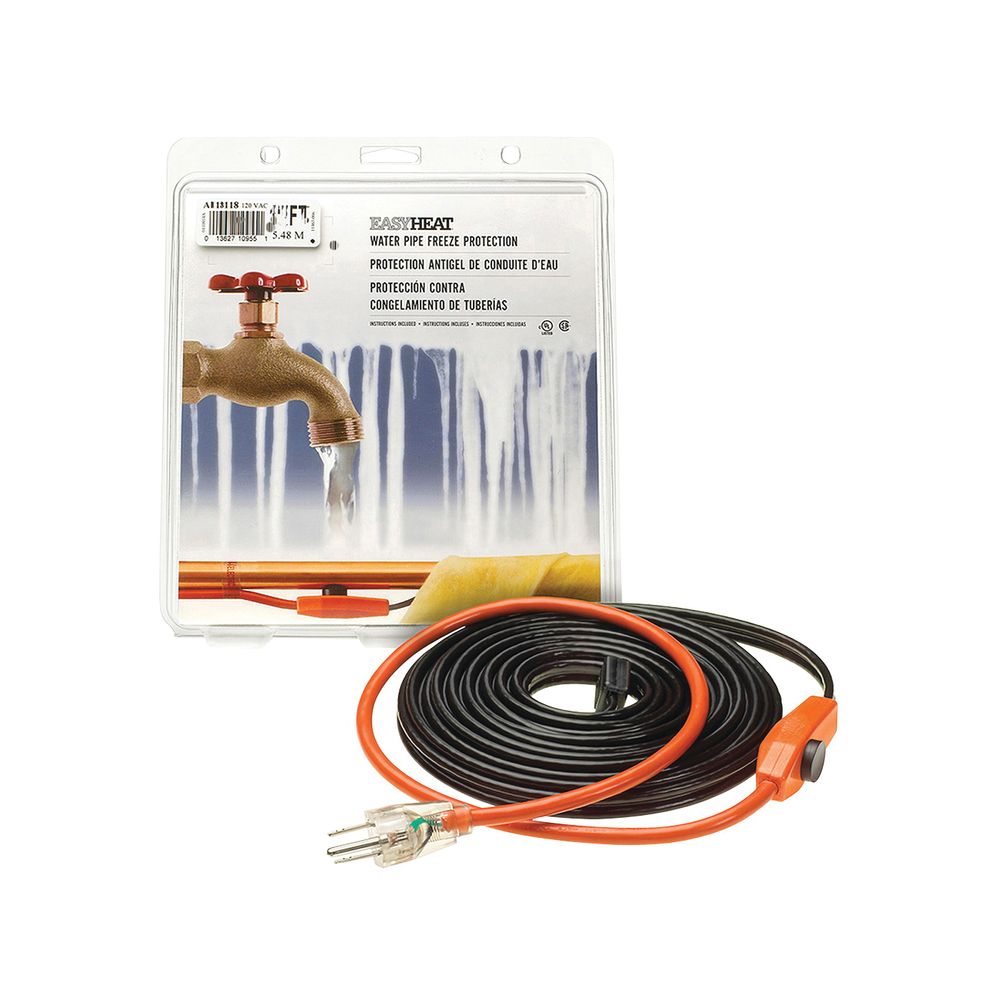 Easy Heat 9 ft. 63 W Pipe Heating Cable with Thermostat