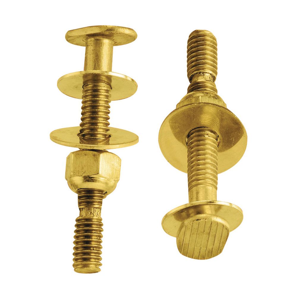 Plumb Pak 5/16 in. x 2-1/4 in. Brass Snap-Off Toilet Bolt Set