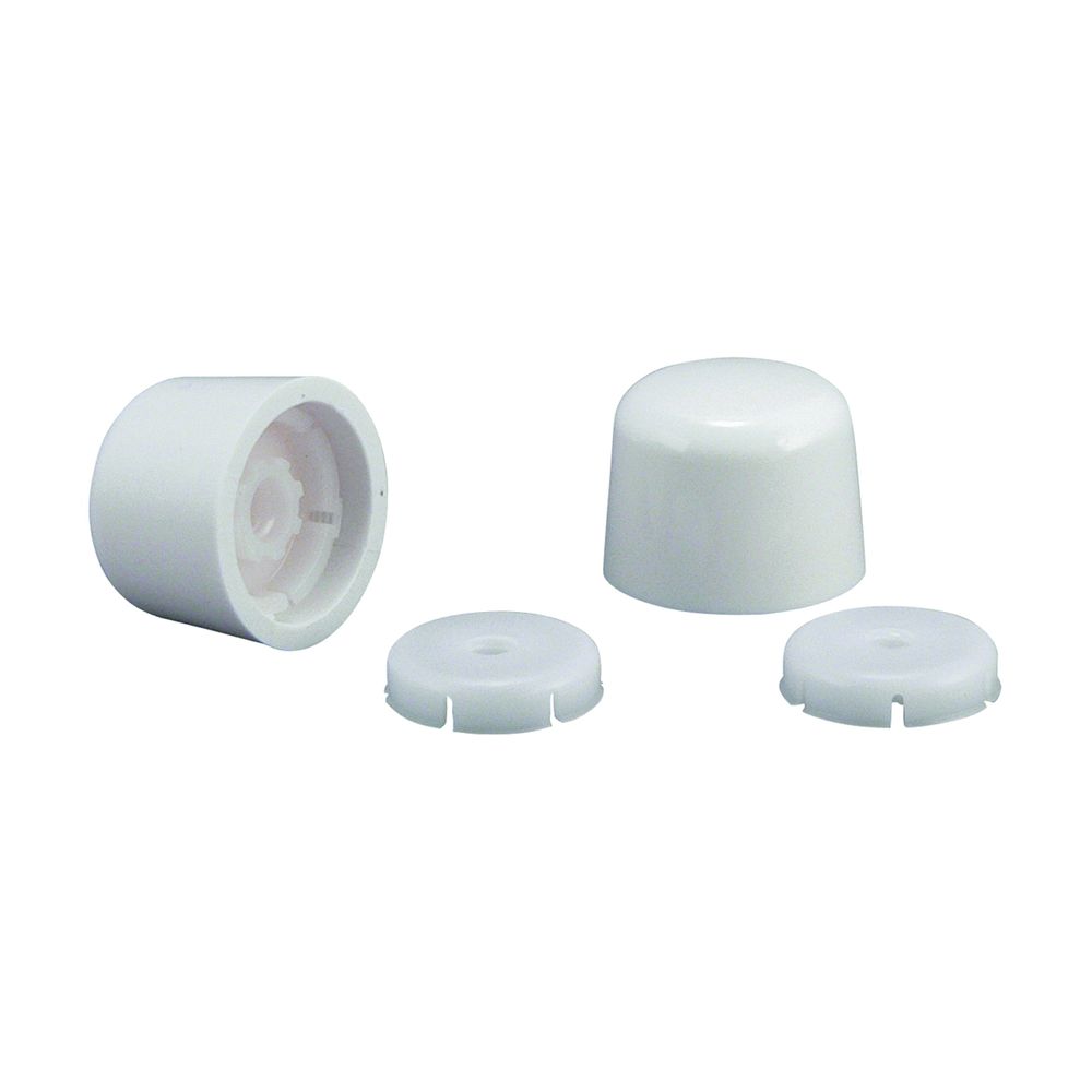 Plumb Pak Round Toilet Bolt Cap, White