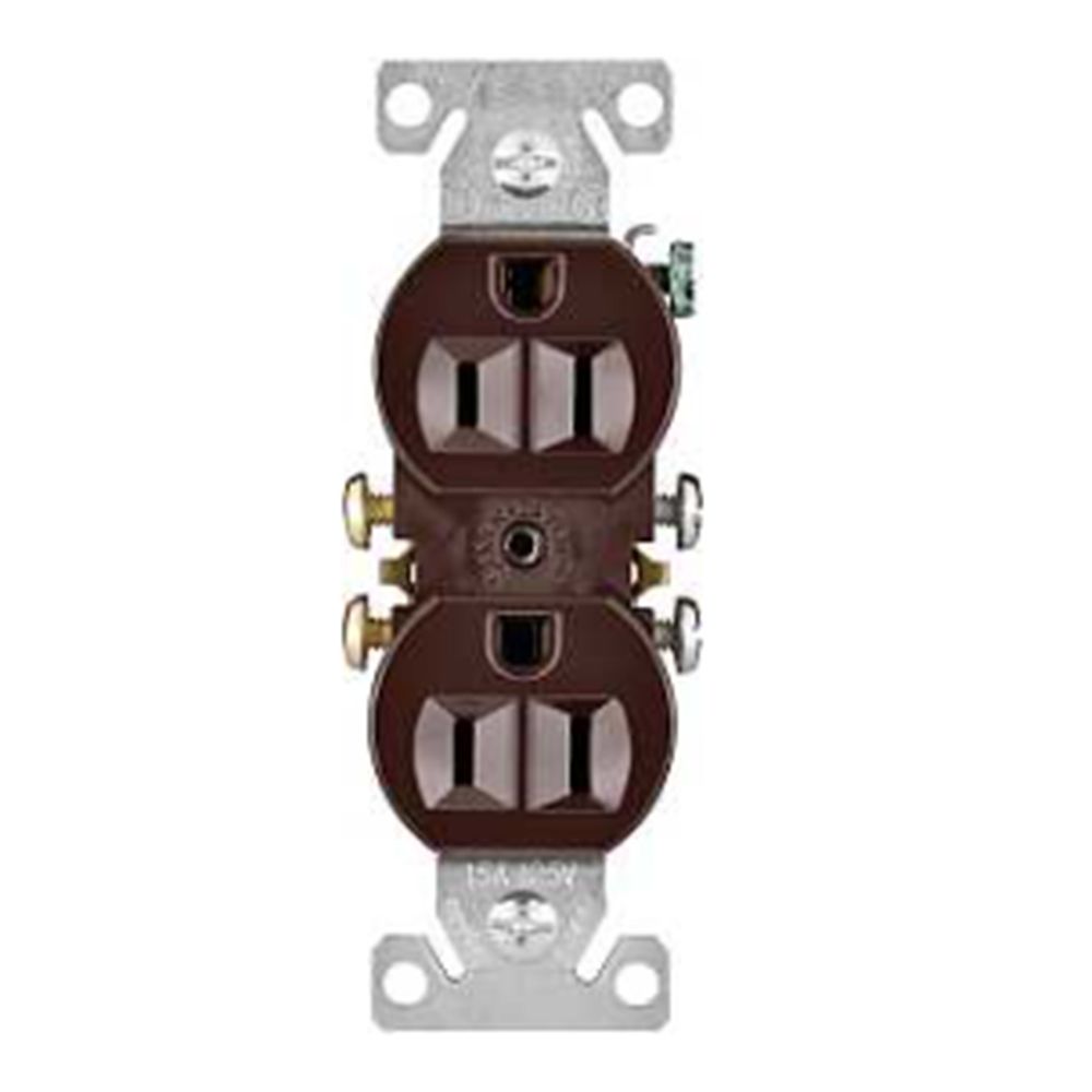Duplex Receptacle Amp Brown
