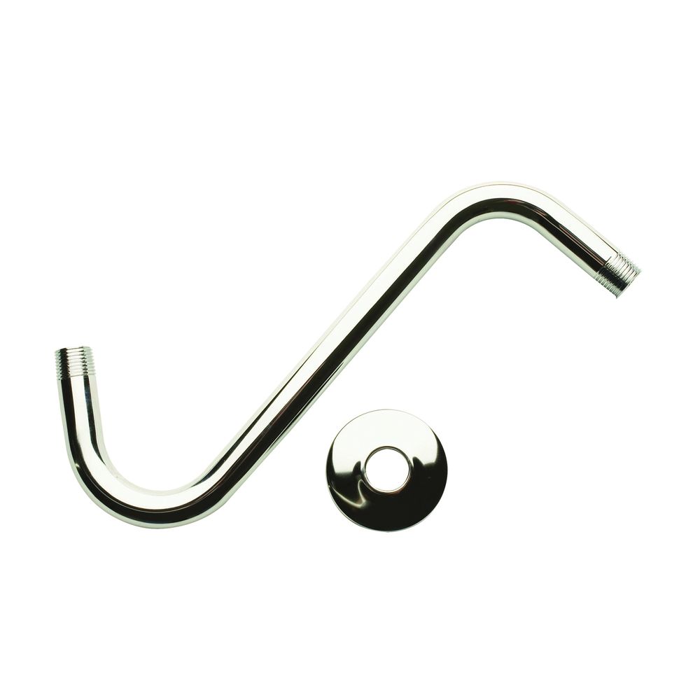 Plumb Pak 1/2 in. S-Style Chrome Shower Arm with Flange