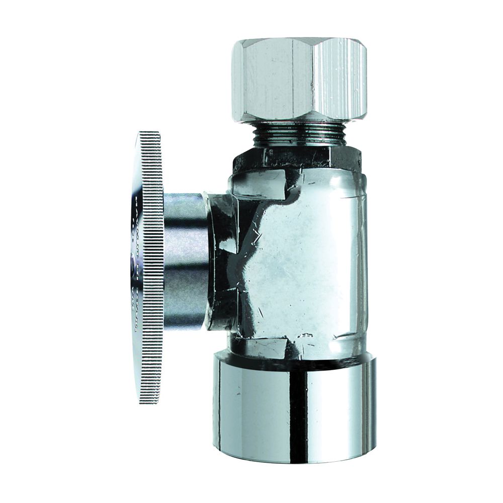 Plumb Pak 1/2 in. FIP x 1/2 in. Compression Straight Shut-Off Valve