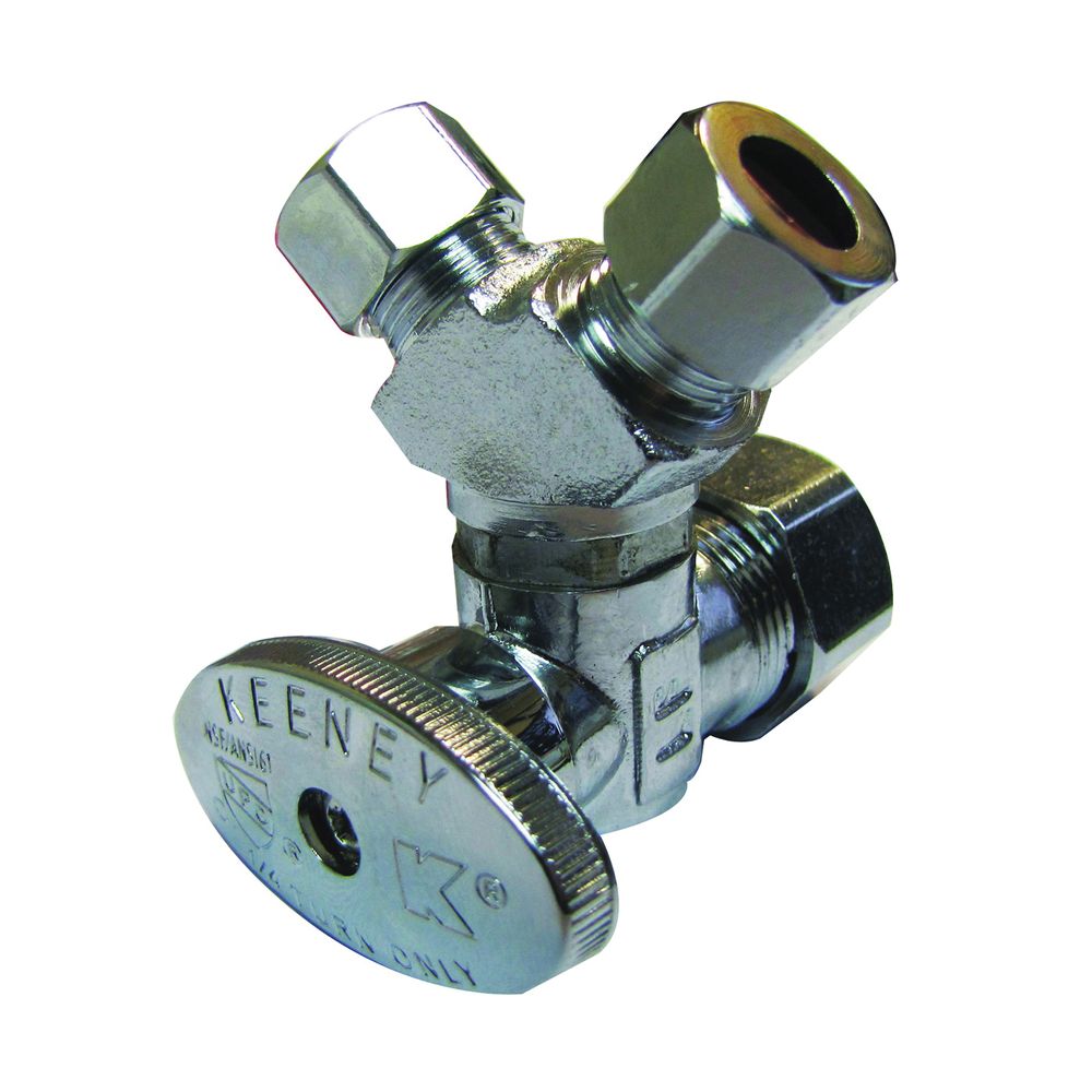 Plumb Pak 5/8 in. x 3/8 in. x 3/8 in. 3-Way Stop Valve