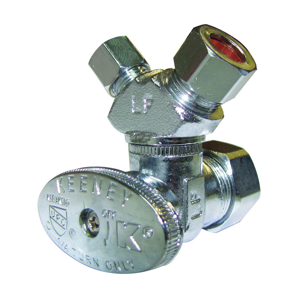 Plumb Pak 5/8 in. x 3/8 in. x 1/4 in. 3-Way Stop Valve