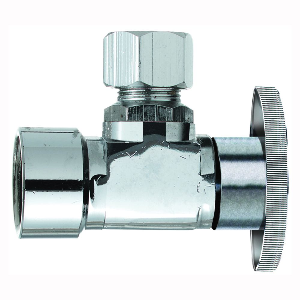Plumb Pak 3/8 in. FIP x 3/8 in. OD Compression Angle Shut-Off Valve