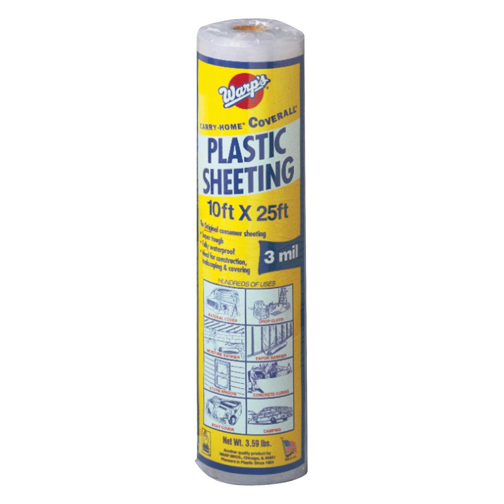 Warps 10 ft. x 25 ft. 3 mil Clear Poly Film