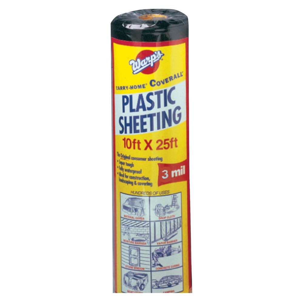 Warps 10 ft. x 25 ft. 3 mil Black Poly Film
