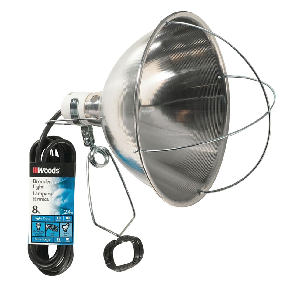 Woods 10 in. Brooder Clamp Light