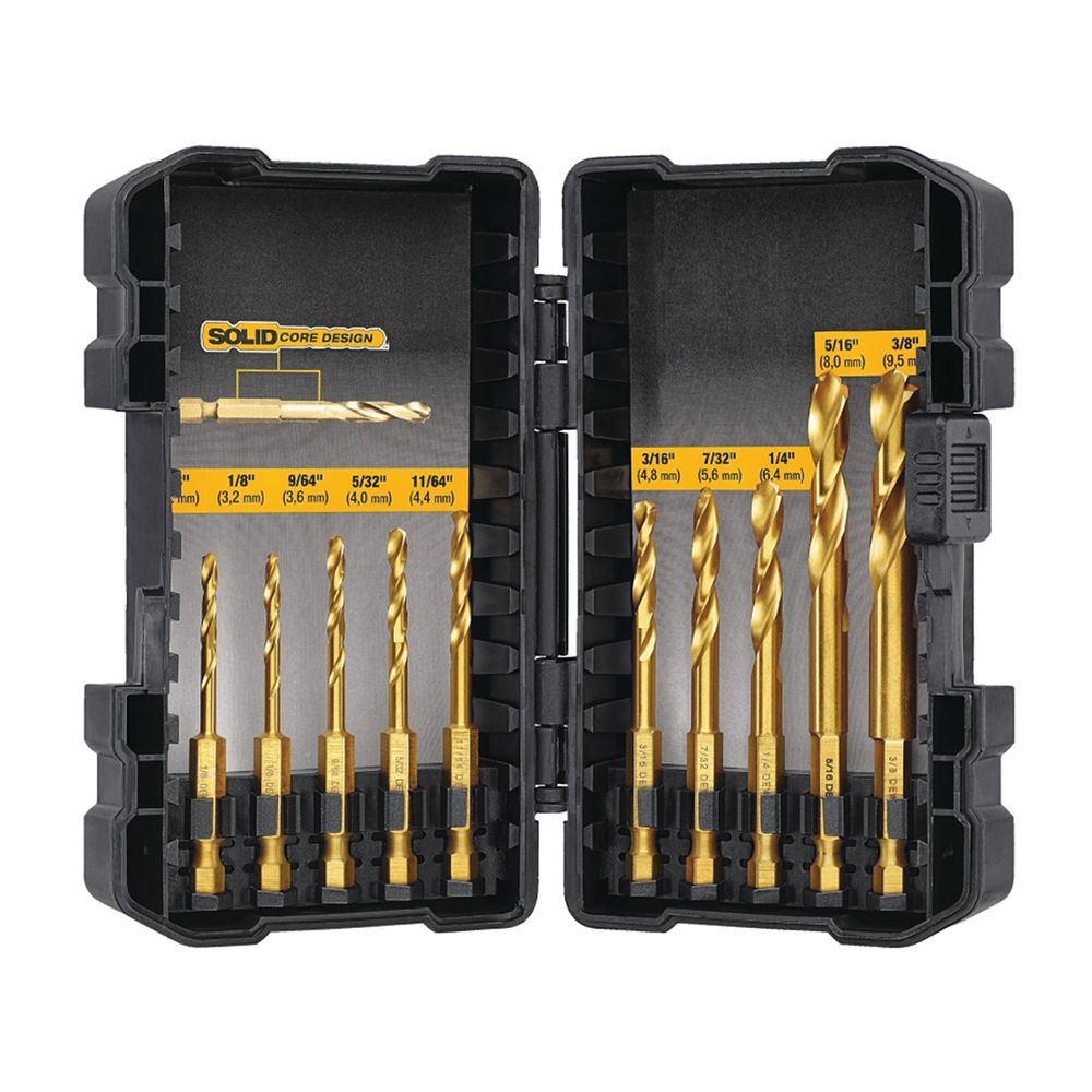 DEWALT 10-Piece Impact Ready Titanium Drill Bit Set