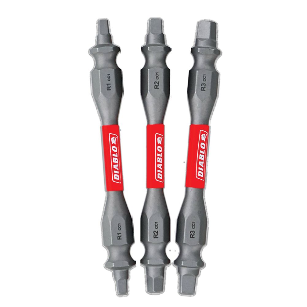 Diablo 2-1/2 in. 3-Piece Square Drive Bit Set
