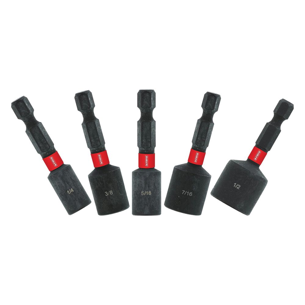 Diablo 1-7/8 in. 5-Piece Magnetic Nutsetter Set