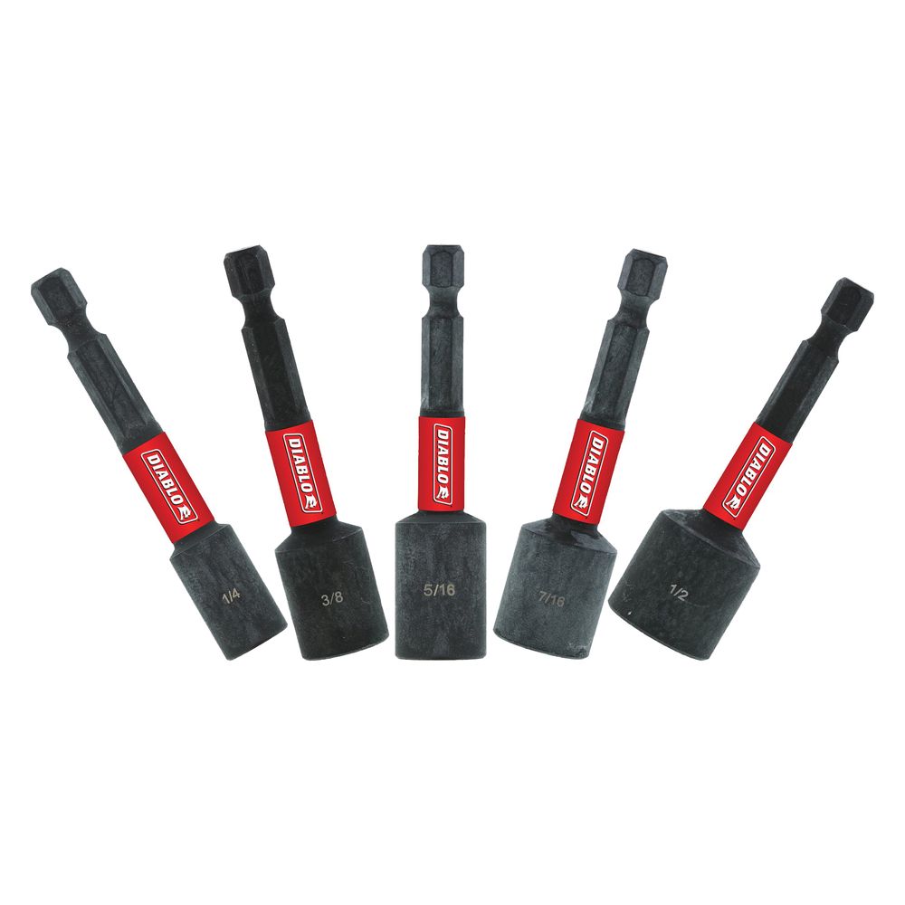 Diablo 5-Piece 2-9/16 in. Magnetic Nutsetter Set